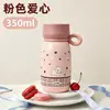 Taza térmica de dibujos animados de acero inoxidable 316 para bolsillo para niñas, linda y elegante, taza portátil de mano al por mayor