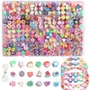 Venta transfronteriza de set de 24 compartimentos de cuentas de arcilla blanda para pulseras, collares y accesorios DIY para niños, directo del fabricante
