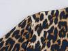 Ropa de Mujer Estilo Europeo y Americano Comercio Exterior Transfronterizo Nueva Moda Versátil Cuello Redondo Estampado Animal Ajustado Vestido Corto