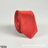Corbata de color liso para hombre, estilo coreano, informal, de 5 cm, de seda, estrecha, para boda, negocios, ejecutivos, venta al por mayor
