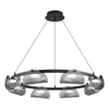 Lustre Minimalista Italiano para Sala de Estar Transfronteiriço, Luminárias Circulares Modernas Nórdicas de Linha Reta de Alta Qualidade Estilo Designer para Sala de Jantar e Quarto