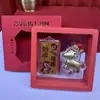 Pingente de Pônei Dourado do Ano do Cavalo, Fique Rico Instantaneamente, Corrente para Celular, Chaveiro, Presente de Ano Novo, Conjunto com Caixa de Presente, Lembrança Cultural e Criativa