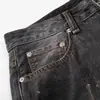 Jeans de Pierna Ancha Desgastados con Salpicaduras de Tinta Estilo Americano para Hombre, Pantalones Casuales Sueltos de Largo Completo, Pantalones Rectos de Nicho, Modernos