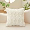 2025 Novo Modelo Pelo de Coelho Amazon Mais Vendido Mesmo Estilo Cor Sólida Capa de Almofada de Pelúcia Almofada Quadrada Almofada de Couro