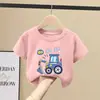 Ropa de Verano de Manga Corta para Niños 2026 Nueva Camiseta Elegante de Cuello Redondo para Niños Mayores, Tendencia de Verano Top de Media Manga para Niños