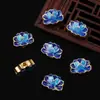 Aleación Goteo de Aceite Imitación Cloisonné Material para Accesorios Antiguo DIY Hecho a Mano Hanfu Pasador de Pelo Corona de Pelo Accesorios Broche Vintage