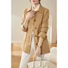 Elegante trench coat feminino estilo coreano, novo outono 2026, casaco casual slim fit de comprimento médio para mulheres baixinhas