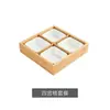Bandeja ecológica de bambú, bandeja de madera para frutos secos, vajilla de nueve compartimentos para hot pot, plato para guarniciones, bandeja para bocadillos para preparar té
