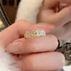 Esmalte Colorido Levemente Doce, Vários Designs Mistos de Flores e Borboletas, Anéis Abertos de Luxo Discreto para Mulheres, Estilo Minimalista, Anéis Empilháveis Exquisitos