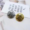 Botones de Metal Huecos de Estrella de Cinco Puntas Cosidos a Mano para Abrigos de Lana, Chaquetas, Trajes, Ropa Formal, Cierres de Botón, Jin Da