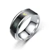 Anillo Sensible a la Temperatura, Anillo Creativo de Cambio de Color por Temperatura para Parejas, Acero de Titanio Coreano, Joyería Inteligente de Moda, Nicho de Alta Gama