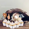 Wb051 Adornos para Pasteles de Postre con Temática de Béisbol con Borde de Béisbol, 20 Juegos para Hornear