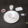 Decoración de mesa de restaurante de hotel vajilla cerámica plato blanco puro tazón plato traje Restaurante Club suministros de vajilla juego de tres o cuatro piezas