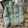 Venta Directa de FábricaChaqueta de Algodón con Cuello Alto para Hombre 8818111 Color Sólido Casual Acolchada de Algodón Chaqueta Tipo Pan Ropa de Pareja Chaqueta de Algodón para Adolescentes