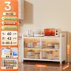Armario para cocina casera, nuevo modelo de armario de almacenamiento de pie, armario de almacenamiento multifuncional para microondas, armario a prueba de polvo