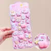 Lindas pegatinas 3D de trasero de dibujos animados, pegatinas en relieve para bricolaje, pegatinas para niños, pegatinas de gelatina de conejito para bebé, juguetes para niñas
