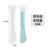 Pincel de Silicone Dupla Face para Máscara de Beleza e Maquiagem, Raspador de Limpeza Facial, Raspador Facial e Espátula de Beleza de Dupla Finalidade