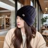 Chapéu de Tricô de Vison Novo de Inverno Coreano Cor Sólida com Forro de Lã Espessado Moda Versátil à Prova de Vento Quente Chapéu de Lã para Crianças