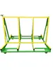 Carro de manejo de vidrio para puertas y ventanas plegables de cuatro ruedas de alta resistencia, transporte logístico, marco de doble cara, para paneles de yeso y baldosas cerámicas, carrito pequeño de tiro manual