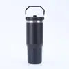 Taza para coche de acero inoxidable 304 de 30 oz, taza con aislamiento al vacío de doble capa, botella de agua deportiva portátil para exteriores