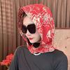 Gorro de Satén Acanalado con Pañuelo Integrado de Doble Cara Impreso, Turbante Floral Casual Versátil Ajustable para Mujer al por Mayor