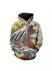 2024 transfronterizo Europa y Estados Unidos otoño retro estilo chino impresión digital 3D sudadera con capucha chalecos para hombre productos de fábrica
