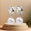 Tendencia de Moda 2025 Pendientes de Perlas de Concha Morada de 12 mm Pendientes de Perlas de Imitación Doradas Blancas Rosas Pendientes Versátiles
