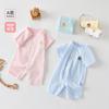 Ropa de una pieza de verano para bebé, Ropa de verano fina para bebé niño, Pijama de algodón puro de verano para mujer, Ropa de gateo de manga corta de verano para recién nacidos