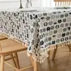 Tela de Manteles de Algodón Lino Estilo Nórdico Fresco Popular Cuadros Femeninos Mesa de Café Mesa de Comedor Escritorio de Dormitorio Alfombrilla