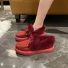 Comercio Exterior Talla Grande Botas de Nieve Peludas para Mujer 2026 Invierno Nuevas Suela Gruesa Punta Redonda Moda Lazo Zapatos de Algodón para Mujer