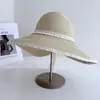 Chapéu Feminino de Palha com Abertura e Renda Estilo Rococó, Chapéu de Sol de Verão com Laço de Renda e Fita