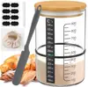 Frasco de Fermentación de Vidrio de Borosilicato Alto con Escala para Masa de Pan de Masa Madre, Suministros para Pan de Levadura, Frasco Sellado, Molde para Hornear