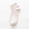 Calcetines Tobilleros Acanalados de Doble Aguja para Hombre, Calcetines Cortos de Primavera y Otoño, Calcetines Bajos Retro, Calcetines de Algodón Versátiles de Color Sólido