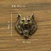Fivela de pano cabeça de urso marrom de latão fivela de pressão cabeça de lobo da floresta fivela decorativa de carteira fivela de parafuso joias de boi atacado