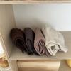 Calcetines de Mujer 2025 para Otoño e Invierno, Nuevo Estilo de Nanye, Suave Esquema de Color Coreano, Serie Gris Crema, Calcetines Slouch hasta la Mitad de la Pantorrilla para Mujer