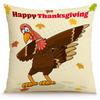 Nueva Funda de Almohada de Otoño Día de Acción de Gracias Pavo Hoja de Arce Lino Estampado Funda de Almohada Decorativa para Sala de Estar del Hogar