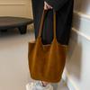 Nova Bolsa de Ombro Vintage em Camurça Outono/Inverno 2026 para Mulheres, Bolsa de Mão de Grande Capacidade com Bolsa Pequena Dentro, Bolsa Tote Tendência de Abaixo do Braço