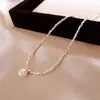 Colar de Gato com Laço Rosa Delicado Luxo Acessível Design de Nicho Corrente para Clavícula Joia Feminina de Alta Qualidade