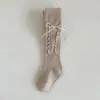 Nuevos Pantimedias con Pies para Bebés Niñas Primavera y Otoño Calcetines de Princesa Ropa Exterior Infantil Pantimedias con Pies para Niños Pequeños Lazo