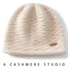 100% Cachemir Puro Otoño e Invierno 2025 Nuevo Gorro de Punto Jacquard Engrosado con Borde Enrollado Cálido para Dedos y Orejas para Hombre y Mujer