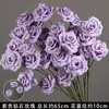 3 Cabezas de Rosa Color Crema, Tallos de Rosa Individuales Blancos y Rojos para Boda, Arreglos Florales, Flores Artificiales para Boda