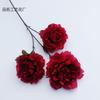 Peônia Artificial Grande com Três Flores, Adequada para Arranjos de Flores em Salões de Casamento, Decorações de Corredor, Flores Decorativas para Celebração de Casamento, Flores Artificiais para Casa, Decoração de Casamento