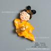Ímãs de Geladeira de Resina Estilo Antigo Fadas Voadoras de Dunhuang Desenho Animado de Mulher Tocando Música Tripé de Bronze Besta Mítica Ímãs 3D Decoração Estilo Chinês