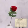 Rosa Artificial Única Retro Flor Falsa Decoração de Casa Sala de Estar Mesa de Jantar Mesa de Centro Flor de Seda Decoração de Casamento Arranjo de Parede Arte Floral