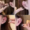 Set de 8 Piezas de 4 Pares de Aretes Minimalistas de Cadena con Borlas para Mujeres Sin Perforaciones, Orejeras de Moda, Pendientes de Nicho de Alta Gama