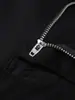 Jeans de Negocio Rectos de Cintura Media de Fibra de Poliéster, Algodón Elástico de Lyocell Negro Puro Grueso, Nuevos para Otoño e Invierno para Hombre