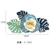 Colgante de pared de flores de hierro forjado azul, decoración de fondo para dormitorio, sala de estar, decoración de pared de metal creativa, colgante de pared moderno simple