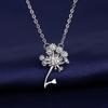 Versión coreana de las nuevas flores de venta caliente con collar de circonio, moda femenina, temperamento, marea, cadena cruzada, temblores, cadena de suministro al por mayor