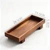 Bandeja de Armazenamento Estilo Chinês para Sala de Chá em Madeira Maciça, Bandeja Retangular Doméstica para Joias, Bandeja de Armazenamento para Perfumes em Madeira