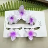Set de Plumeria de Venta Caliente Transfronterizo Pinza Imitación Mármol Flor Pinza para el Cabello Moda Clip para la Parte Trasera de la Cabeza Accesorio para el Cabello
